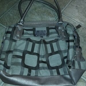 Nine West Stylish Gray Patterned Handbag